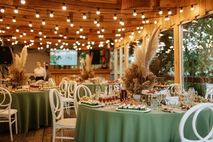 Caterer serving guests at a Las Vegas private event, illustrating how to choose the best catering company